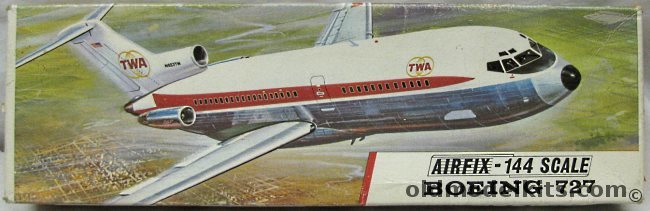 Airfix 1/144 Boeing 727-100 TWA, SK503 plastic model kit
